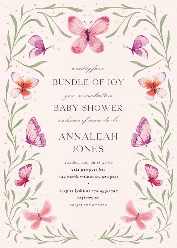 Gender reveal invitations